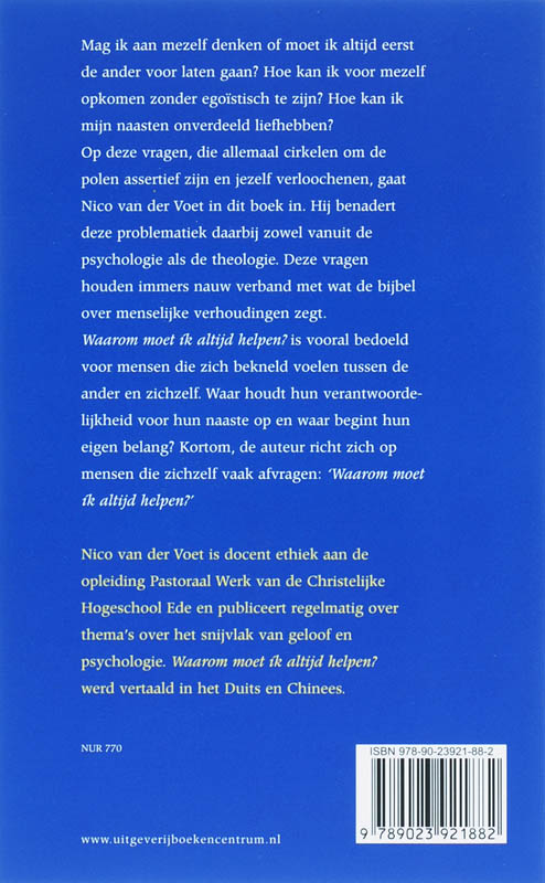 Productafbeelding: achterkant van Waarom moet ik altijd helpen?