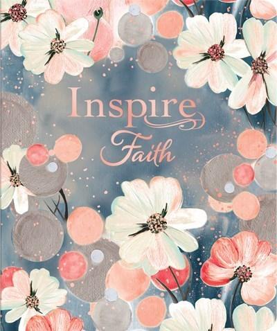 Productafbeelding: voorkant van NLT Inspire Faith Bible  Filament Enabled Edition-Watercolor Garden LeatherLike