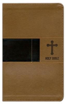 Productafbeelding: voorkant van NIV Premium Gift Bible (Comfort Print)-Brown Leathersoft