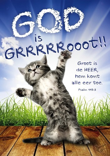 Productafbeelding: voorkant van Poster 50x70 God is groot
