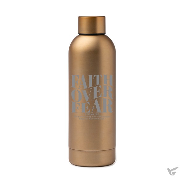 Productafbeelding: voorkant van Luxe thermosfles Faith over fear