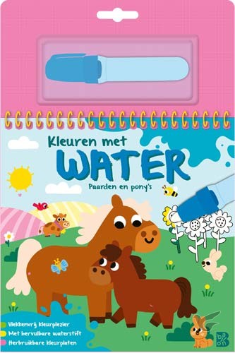 Productafbeelding: voorkant van Kleuren met water 2026: Paarden en pony'