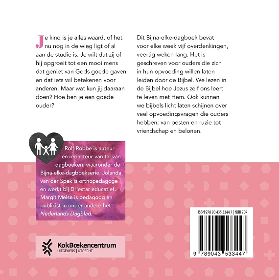 Productafbeelding: achterkant van Bijna-elke-dagboek voor moeders en vaders