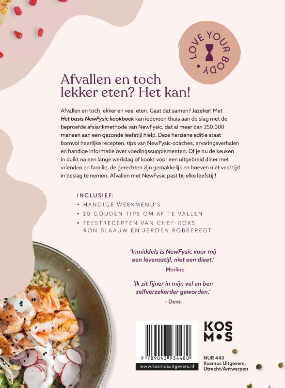 Productafbeelding: achterkant van Het basis NewFysic Kookboek
