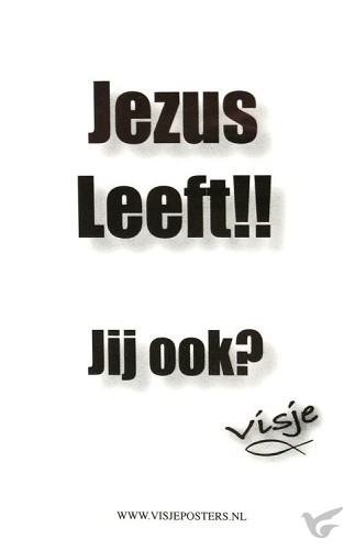 Productafbeelding: voorkant van Kaart visje Jezus leeft jij ook
