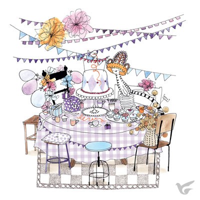 Productafbeelding: voorkant van Wenskaart feesttafel