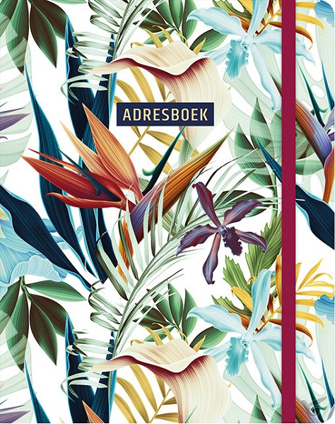Productafbeelding: voorkant van Adresboek (groot) Tropical