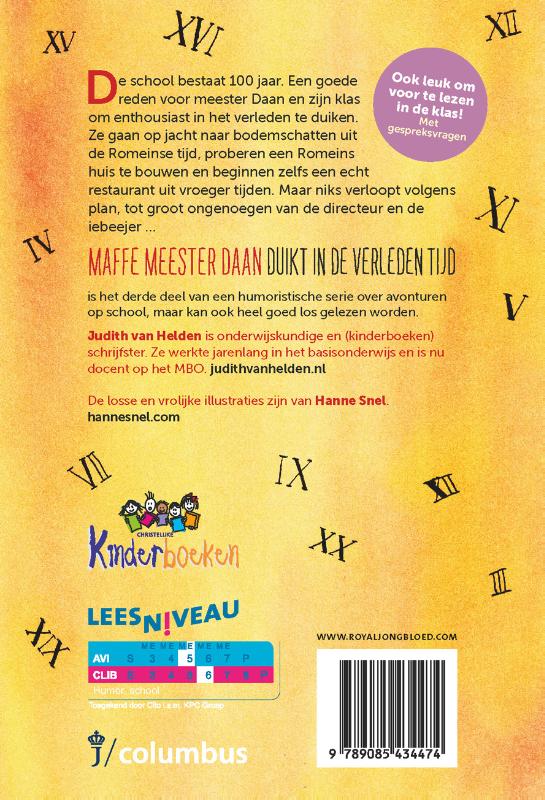 Productafbeelding: achterkant van Maffe meester Daan duikt in de verleden tijd