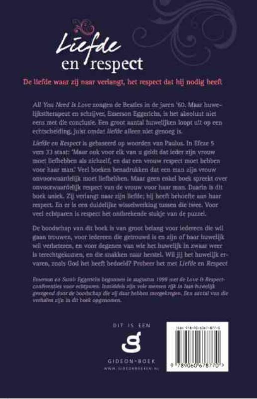 Productafbeelding: achterkant van Liefde en respect