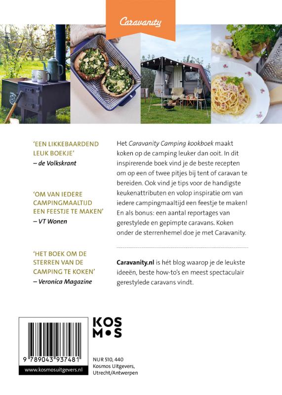 Productafbeelding: achterkant van Caravanity - Camping kookboek
