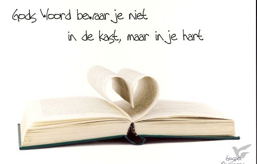 Productafbeelding: voorkant van Prentbriefkaart Gods woord bewaar je nie