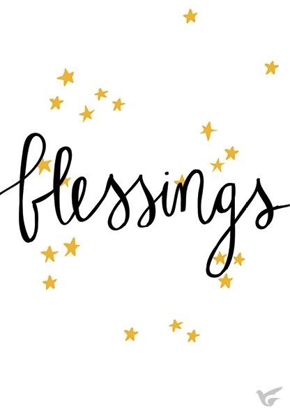 Productafbeelding: voorkant van Wenskaart blessings