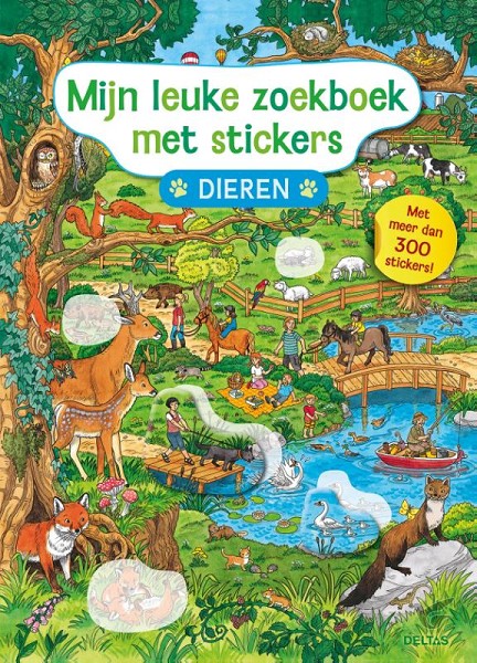 Productafbeelding: voorkant van Mijn leuke zoekboek met stickers - Diere