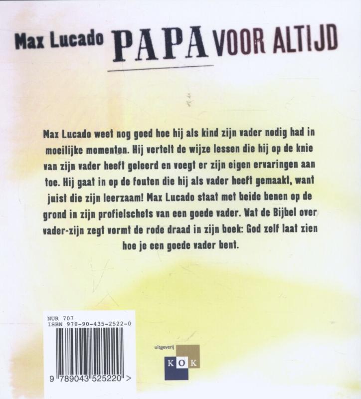 Productafbeelding: achterkant van Papa voor altijd