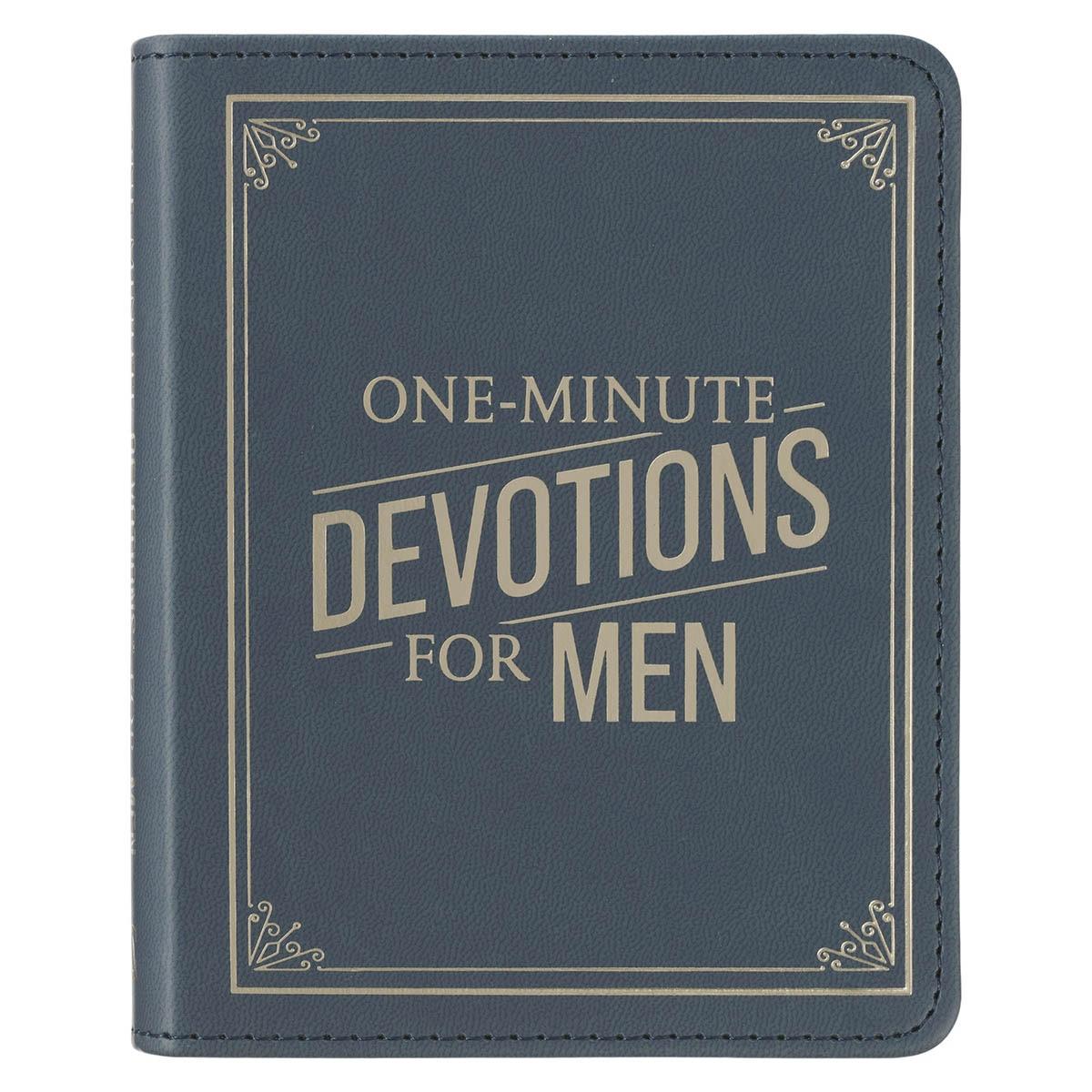 Productafbeelding: voorkant van One-Minute Devotions for Men Faux Leather