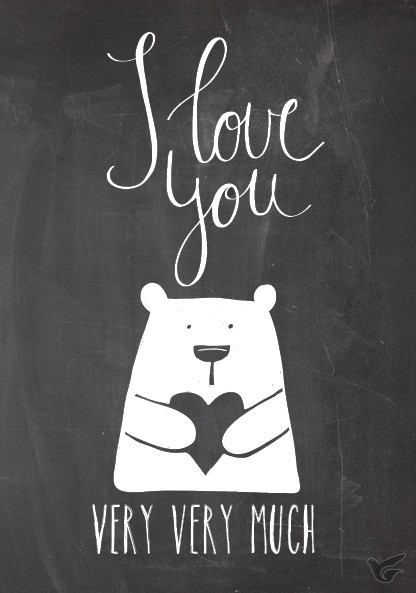 Productafbeelding: voorkant van Wenskaart I love you very very much