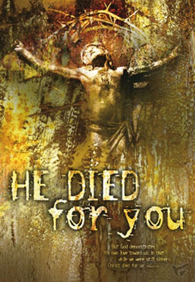 Productafbeelding: voorkant van Wenskaart He died for you