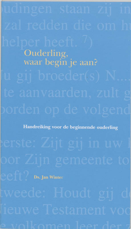 Productafbeelding: voorkant van Ouderling, waar begin je aan?