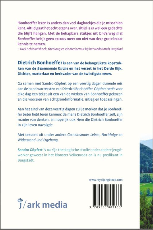 Productafbeelding: achterkant van Onderweg met Bonhoeffer
