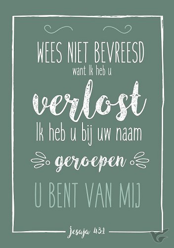Productafbeelding: voorkant van Poster a5 hsv wees niet bevreesd