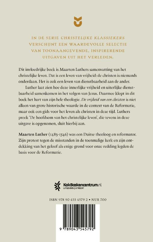 Productafbeelding: achterkant van De vrijheid van een christen