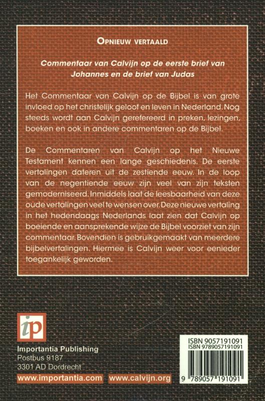 Productafbeelding: achterkant van De eerste brief van Johannes