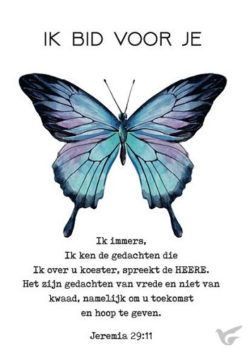 Productafbeelding: voorkant van Kaart k Bid voor je   Jeremia 29:11