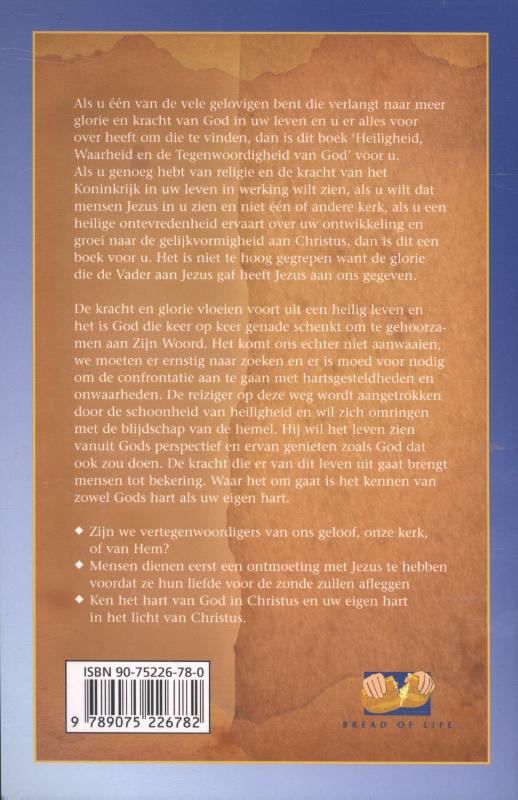 Productafbeelding: achterkant van Heiligheid, waarheid en de Tegenwoordigheid van God