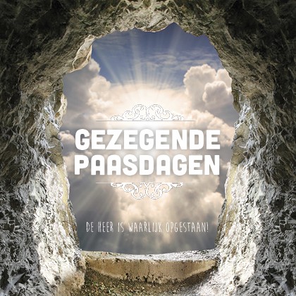 Productafbeelding: voorkant van Kaart gezegende paasdagen leeg graf