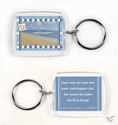 Productafbeelding: voorkant van Sleutelhanger voetstappen