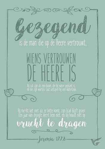 Productafbeelding: voorkant van Poster a5 hsv gezegend is de man