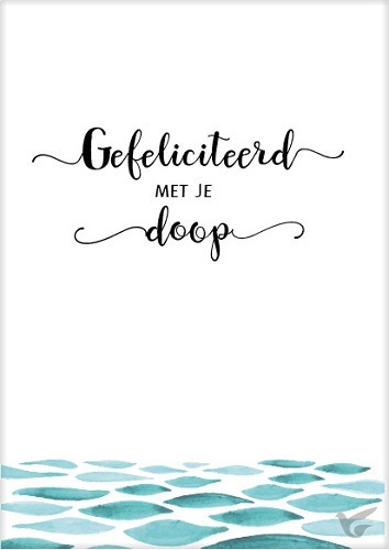 Productafbeelding: voorkant van Kaart gefeliciteerd met je doop