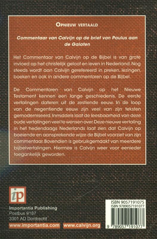 Productafbeelding: achterkant van De brief van Paulus aan de Galaten