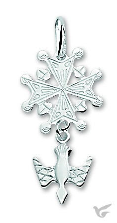 Productafbeelding: voorkant van Silver pendant huguenot cross