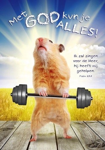 Productafbeelding: voorkant van Poster A3 met God kun je alles