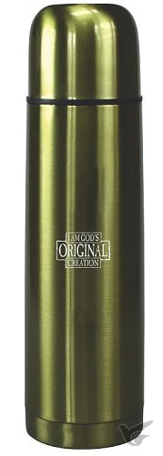 Productafbeelding: voorkant van Thermoskan groen I am Gods original crea