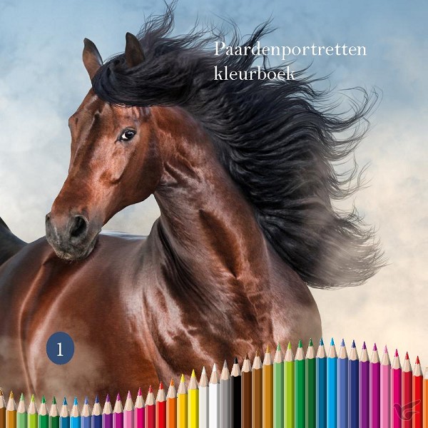 Productafbeelding: voorkant van Paardenportretten kleurboek