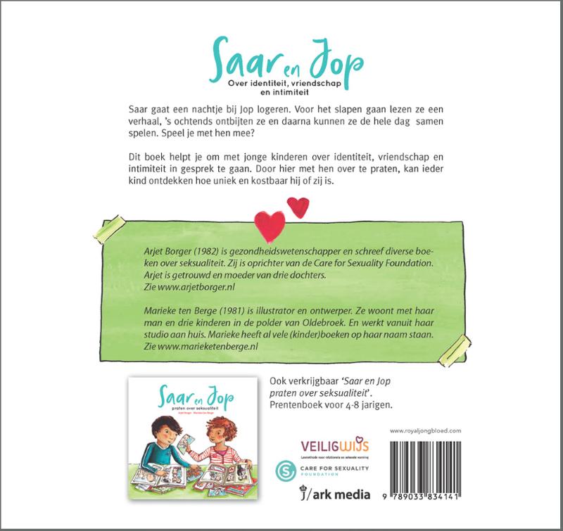 Productafbeelding: achterkant van Saar en Jop over identiteit, vriendschap en intimiteit