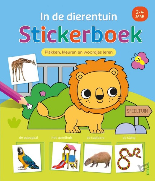 Productafbeelding: voorkant van In de dierentuin Stickerboek