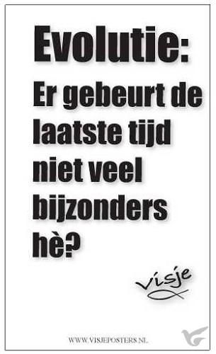 Productafbeelding: voorkant van Kaart visje evolutie er gebeurt de