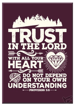 Productafbeelding: voorkant van Kadobord trust in the Lord