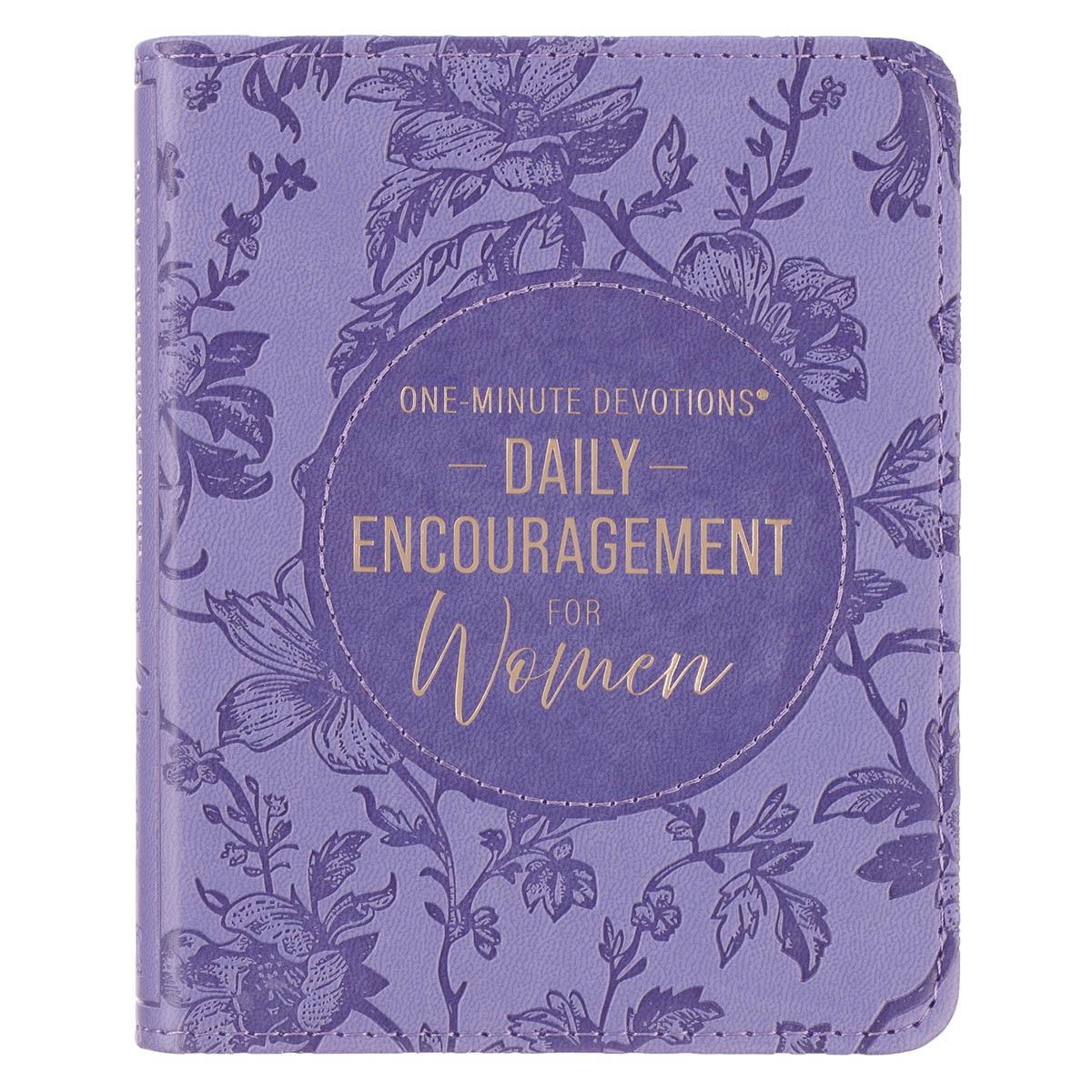 Productafbeelding: voorkant van Daily Encouragement for Women Faux Leather One-Minute Devotions