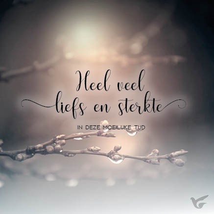 Productafbeelding: voorkant van Kaart liefs en sterkte in moeilijke tijd