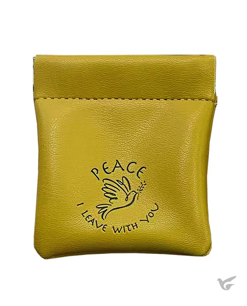 Productafbeelding: voorkant van Coin Pouch Yellow Peace I leave with you