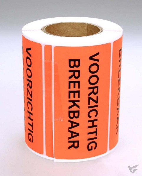 Productafbeelding: voorkant van Stickerrol 500 voorzichtig breekbaar