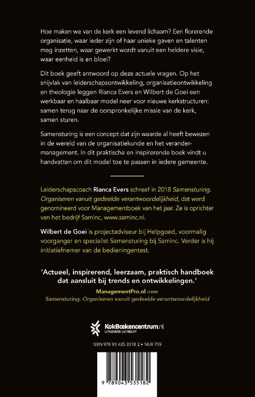 Productafbeelding: achterkant van Samensturing in de kerk