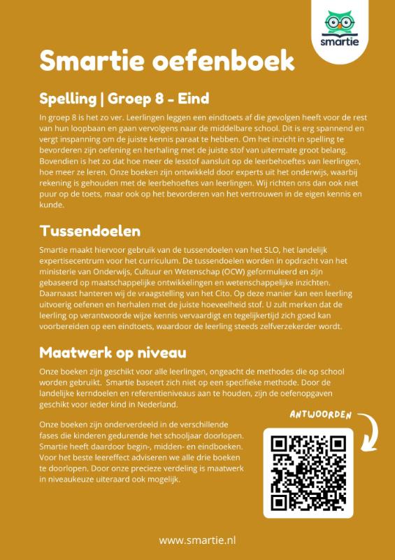 Productafbeelding: achterkant van Spelling groep 8 - eind