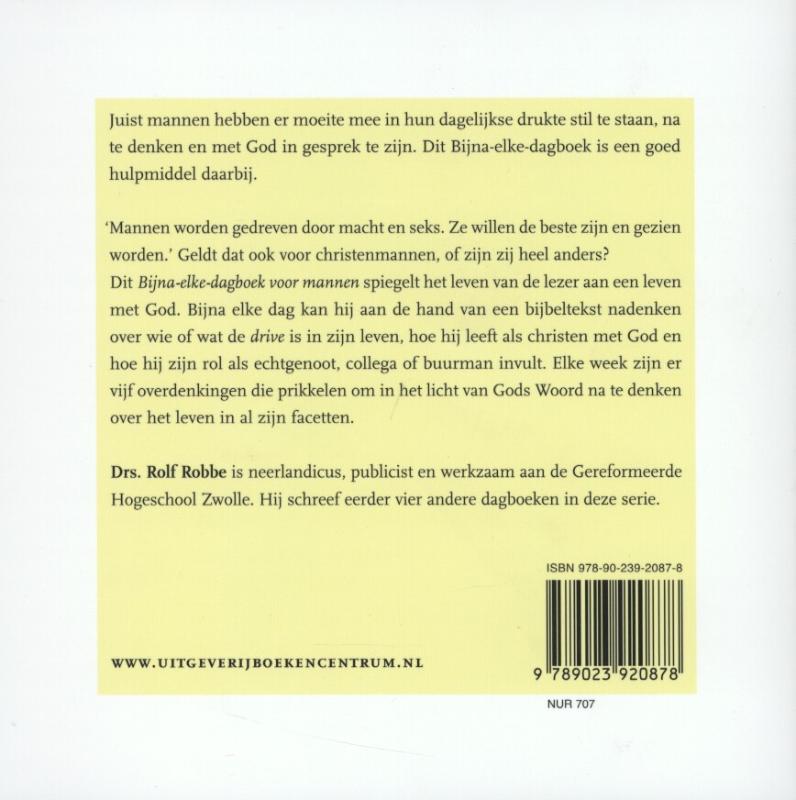 Productafbeelding: achterkant van Bijna-elke-dagboek voor mannen