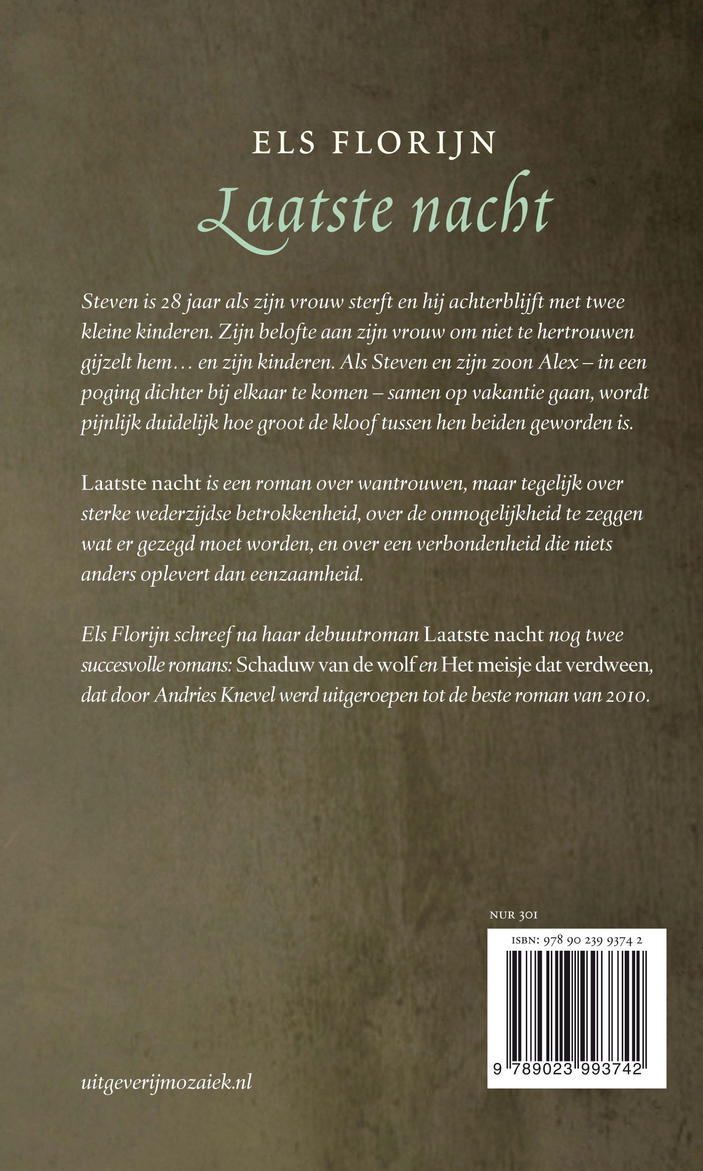 Productafbeelding: achterkant van Laatste nacht