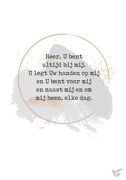 Productafbeelding: voorkant van Wenskaart Heer U bent altijd bij mij